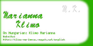 marianna klimo business card